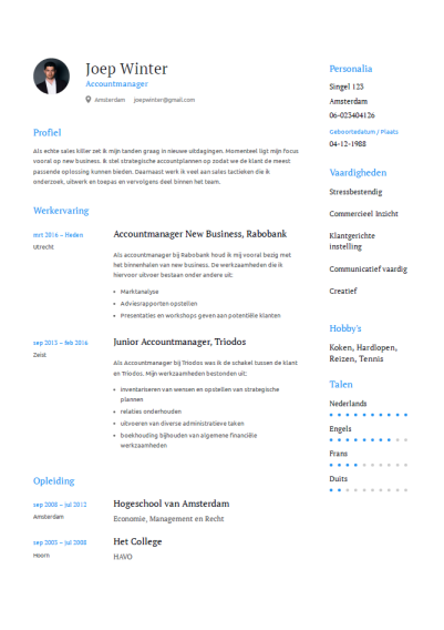 Accountmanager cv 4